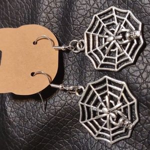 Halloween Spider Web Earrings